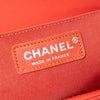 Chanel Fantasy Tweed And Coral Leather Medium Boy Bag