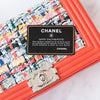 Chanel Fantasy Tweed And Coral Leather Medium Boy Bag