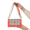 Chanel Fantasy Tweed And Coral Leather Medium Boy Bag