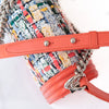 Chanel Fantasy Tweed And Coral Leather Medium Boy Bag