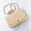 Chanel Diana Beige Leather Medium Flap Bag