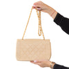 Chanel Diana Beige Leather Medium Flap Bag