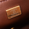 Unused Chanel Mini Rectangular Shearling And Brown Lambskin Leather Bag