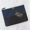 Chanel Navy And Black Leather Boy O Case Bag