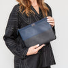 Chanel Navy And Black Leather Boy O Case Bag