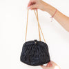 Chanel Navy Lambskin And Lizard Leather Kisslock Frame Bag