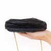 Chanel Navy Lambskin And Lizard Leather Kisslock Frame Bag
