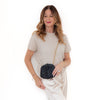 Chanel Navy Lambskin And Lizard Leather Kisslock Frame Bag