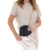Chanel Navy Lambskin And Lizard Leather Kisslock Frame Bag
