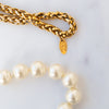Chanel VIntage Simulated Pearl And Chain Sautoir Long Necklace