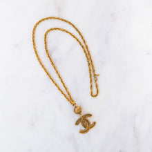  Chanel Vintage Coco Mark Gold Plated Long Necklace