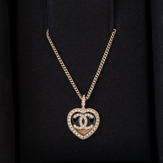 Chanel CC Heart Pendant Necklace