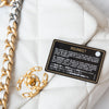 Chanel 19 Medium Large Off White Leather Quilted Flap Bag