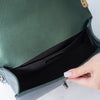 Chanel Metallic Green Leather Rainbow Hardware  Old Medium Boy Bag