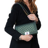 Chanel Metallic Green Leather Rainbow Hardware  Old Medium Boy Bag