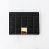 Chanel Black Chocolate Bar Leather Passport Holder