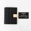 Chanel Black Chocolate Bar Leather Passport Holder