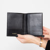 Chanel Black Chocolate Bar Leather Passport Holder