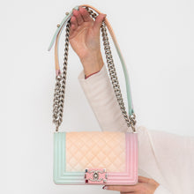  Chanel Rainbow Quilted Caviar Boy Bag Small