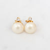 Chanel Vintage Cabochon Simulated Pearl And Crystal Studded Clip On Earrings