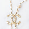 Chanel Pearl Necklace Interlocking CC Logo Pendant Necklace