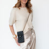 Chanel Black Quilted Caviar Leather Crossbody Phone Holder Bag