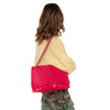 Chanel Fuschia Pink Jumbo Chevron Leather Single Flap Bag