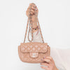 Chanel Blush Mini Square Perforated Leather Flap Bag