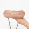 Chanel Blush Mini Square Perforated Leather Flap Bag