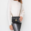 Chanel Vintage Mini Square Black Leather Flap Bag