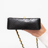 Chanel Vintage Mini Square Black Leather Flap Bag