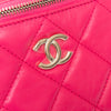 Chanel  Pink  Quilted Lambskin Leather Bag