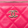 Chanel  Pink  Quilted Lambskin Leather Bag
