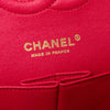 Chanel Raspberry Red Leather Medium Double Flap Classic Bag