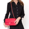 Chanel Raspberry Red Leather Medium Double Flap Classic Bag