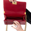 Chanel Medium Red Caviar Leather Boy Bag With Top Handle