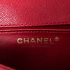 Chanel Medium Red Caviar Leather Boy Bag With Top Handle