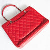 Chanel Red Caviar Leather Grand Shopper Tote Bag