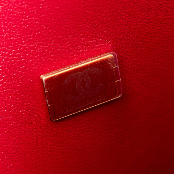 ** UNUSED** Chanel Red Caviar Leather Medium Double Classic Flap Bag