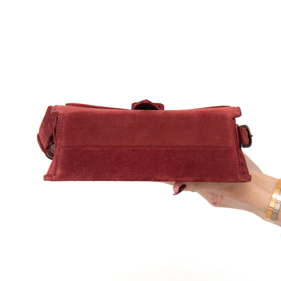 Chanel Burgundy Suede Shoulder Bag