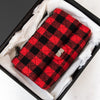 Chanel 2.55 Reissue Double Flap Red And Black Wool Plaid  Bag