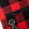 Chanel 2.55 Reissue Double Flap Red And Black Wool Plaid  Bag