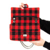 Chanel 2.55 Reissue Double Flap Red And Black Wool Plaid  Bag