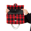 Chanel 2.55 Reissue Double Flap Red And Black Wool Plaid  Bag