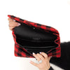 Chanel 2.55 Reissue Double Flap Red And Black Wool Plaid  Bag