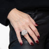 Chanel White Gold Pearls And `Diamonds Baroque Ring