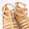 Chanel 2024 Beige Leather Interlocking CC Logo Espadrilles