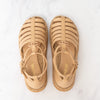 Chanel 2024 Beige Leather Interlocking CC Logo Espadrilles