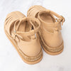 Chanel 2024 Beige Leather Interlocking CC Logo Espadrilles