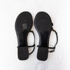 Chanel Black CC Logo Thong Leather Sandals